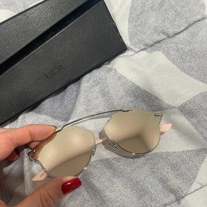christian dior mirror sunglasses with pink handles